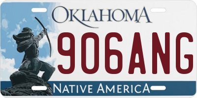 OK license plate 906ANG