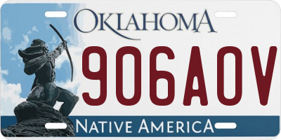 OK license plate 906AOV