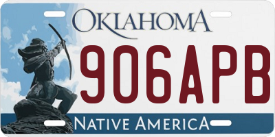 OK license plate 906APB
