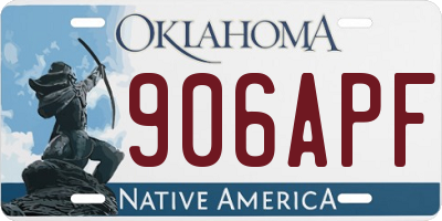 OK license plate 906APF