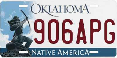 OK license plate 906APG