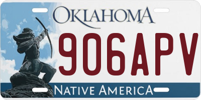 OK license plate 906APV