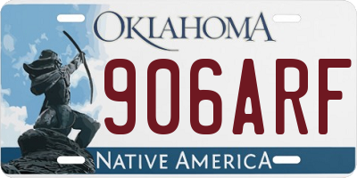 OK license plate 906ARF