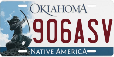 OK license plate 906ASV