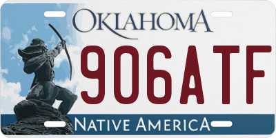 OK license plate 906ATF