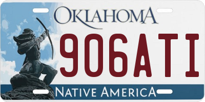 OK license plate 906ATI