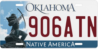 OK license plate 906ATN