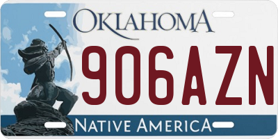 OK license plate 906AZN