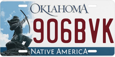 OK license plate 906BVK