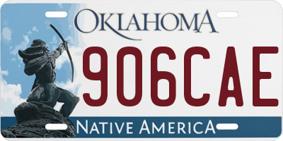 OK license plate 906CAE
