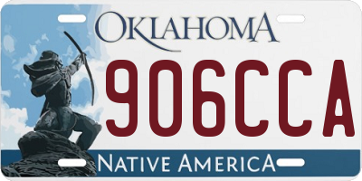 OK license plate 906CCA