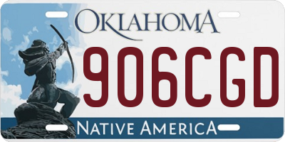 OK license plate 906CGD