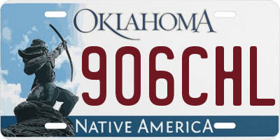 OK license plate 906CHL