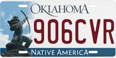 OK license plate 906CVR