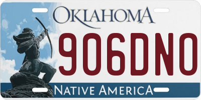 OK license plate 906DNO