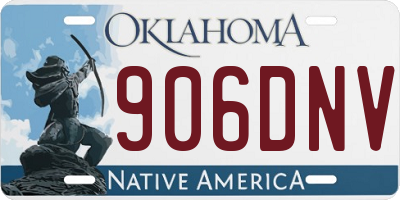 OK license plate 906DNV