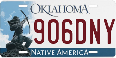 OK license plate 906DNY