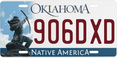 OK license plate 906DXD
