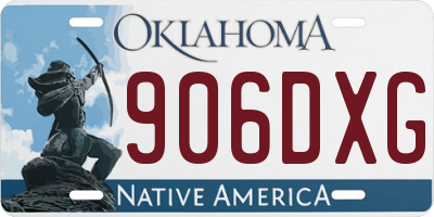 OK license plate 906DXG