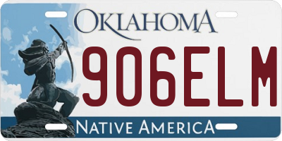 OK license plate 906ELM
