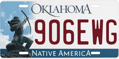 OK license plate 906EWG