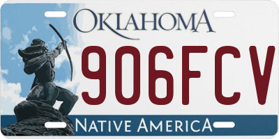 OK license plate 906FCV