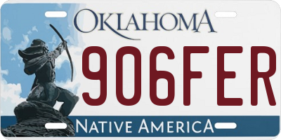 OK license plate 906FER