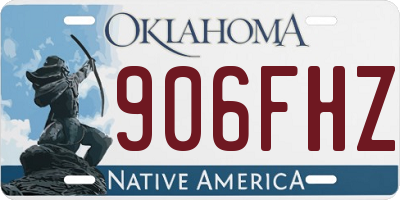 OK license plate 906FHZ