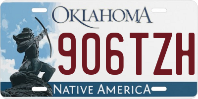 OK license plate 906TZH