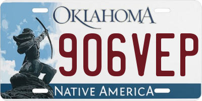 OK license plate 906VEP