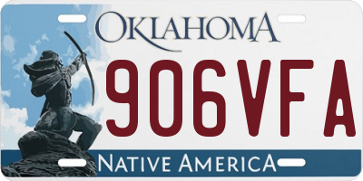 OK license plate 906VFA