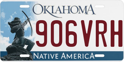 OK license plate 906VRH