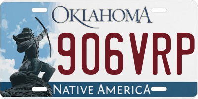 OK license plate 906VRP