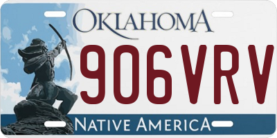 OK license plate 906VRV