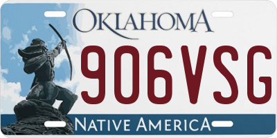 OK license plate 906VSG