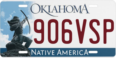 OK license plate 906VSP