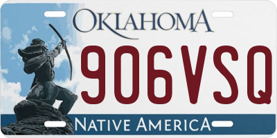 OK license plate 906VSQ