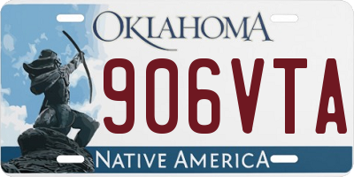 OK license plate 906VTA
