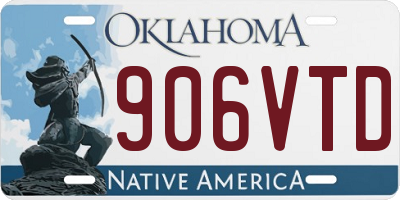 OK license plate 906VTD