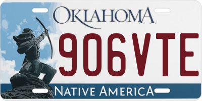 OK license plate 906VTE