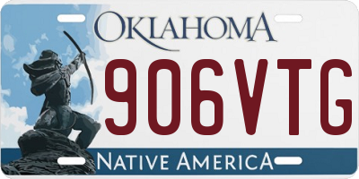 OK license plate 906VTG