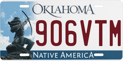 OK license plate 906VTM