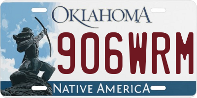 OK license plate 906WRM