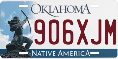 OK license plate 906XJM