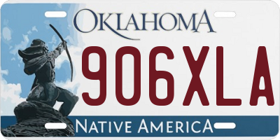OK license plate 906XLA