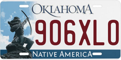 OK license plate 906XLO