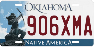 OK license plate 906XMA