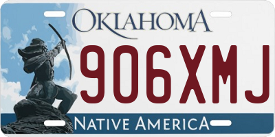 OK license plate 906XMJ