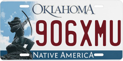 OK license plate 906XMU