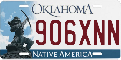 OK license plate 906XNN